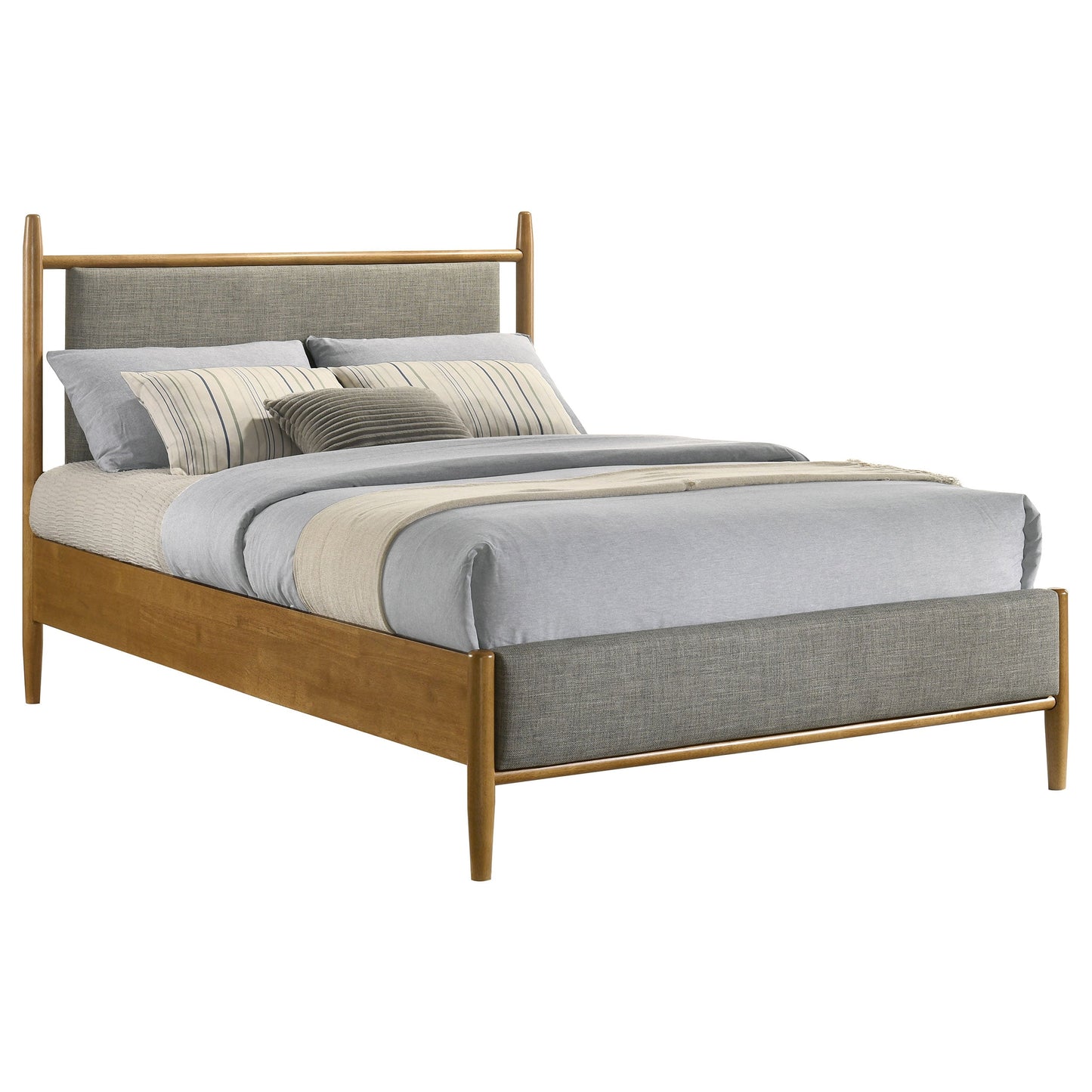 Lit plateforme Mason de 46 pouces, gris et marron clair