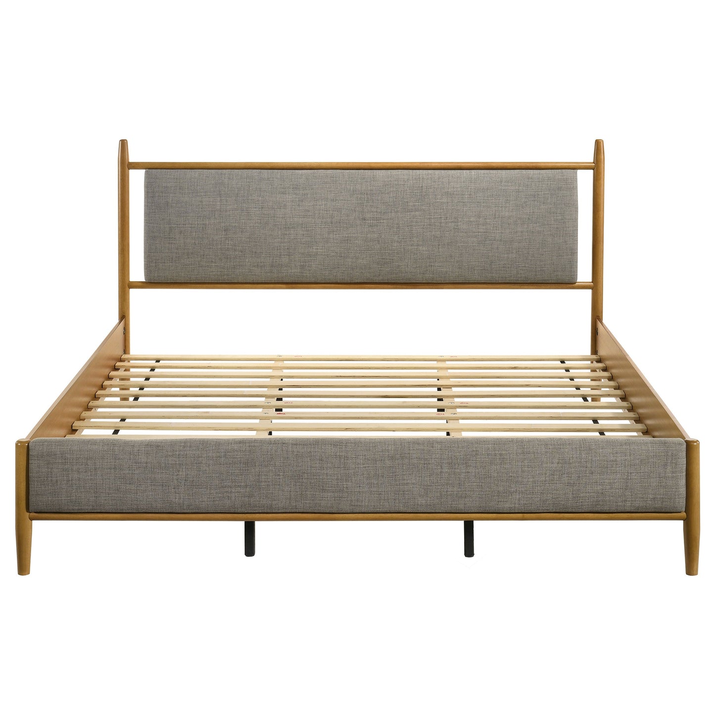 Lit plateforme Mason de 46 pouces, style king size, brun clair