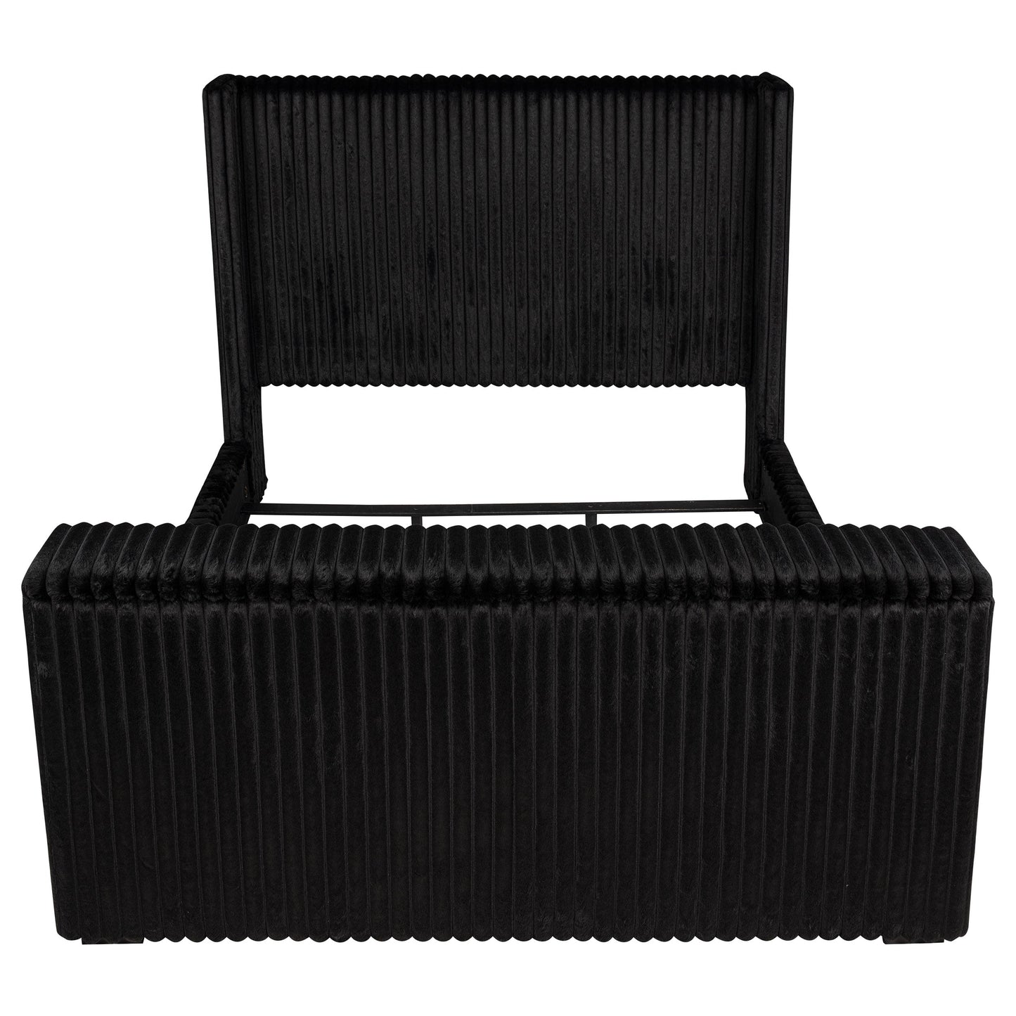 Lit télé rembourré Centergrove Eastern King Wingback noir