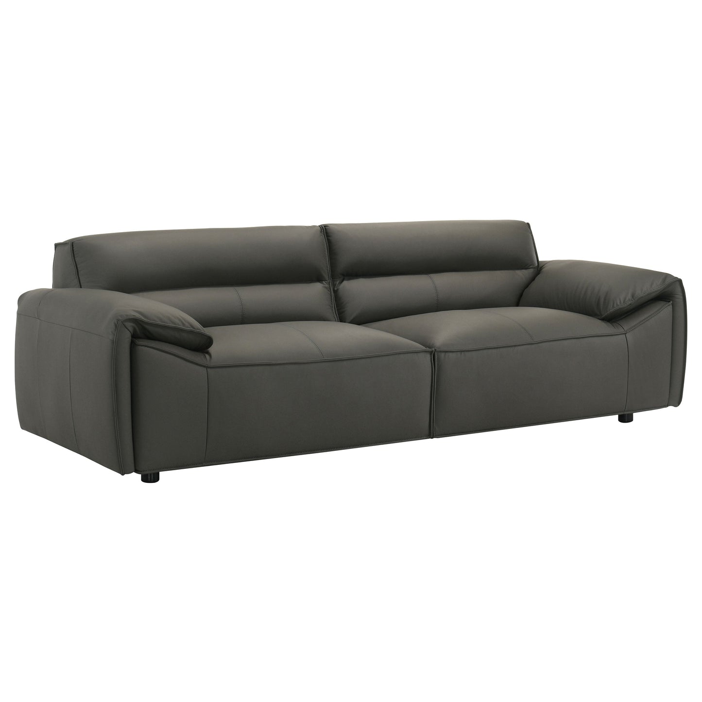 Canapé rembourré en cuir pleine fleur Buxton Graphite