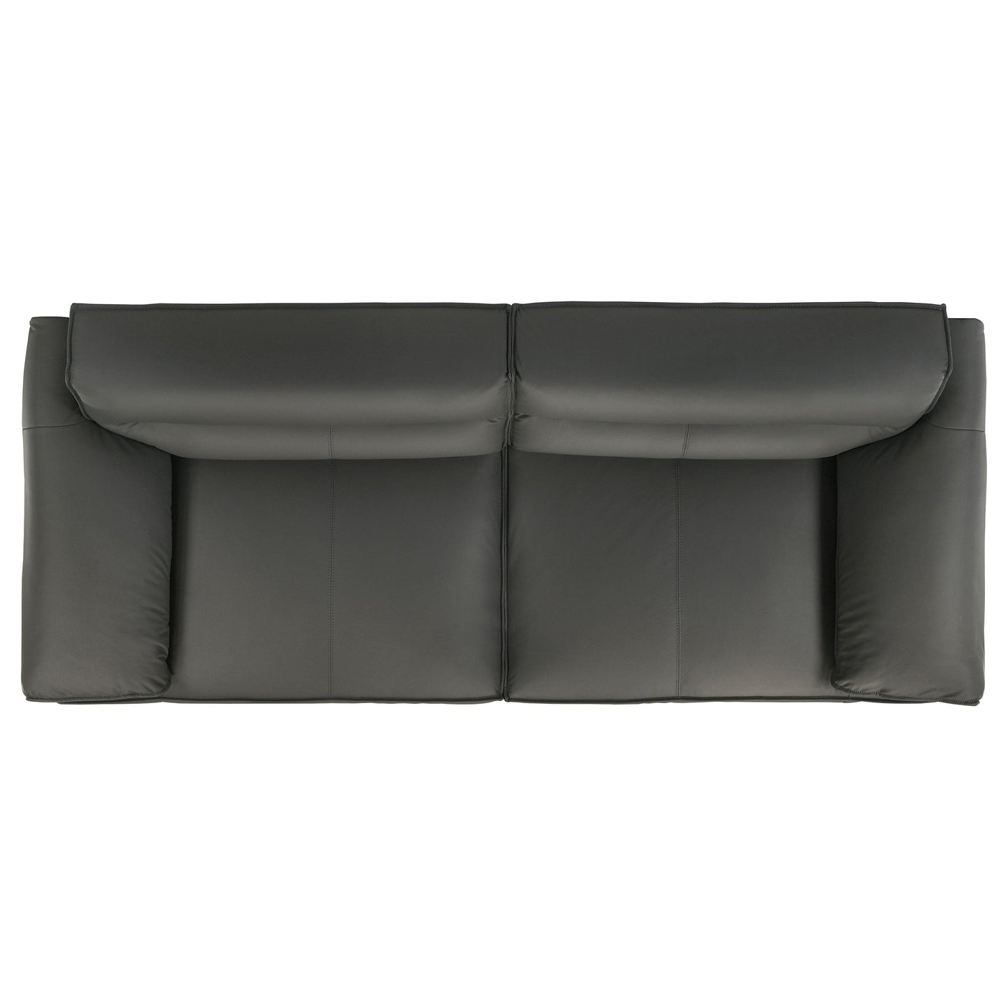 Canapé rembourré en cuir pleine fleur Buxton Graphite
