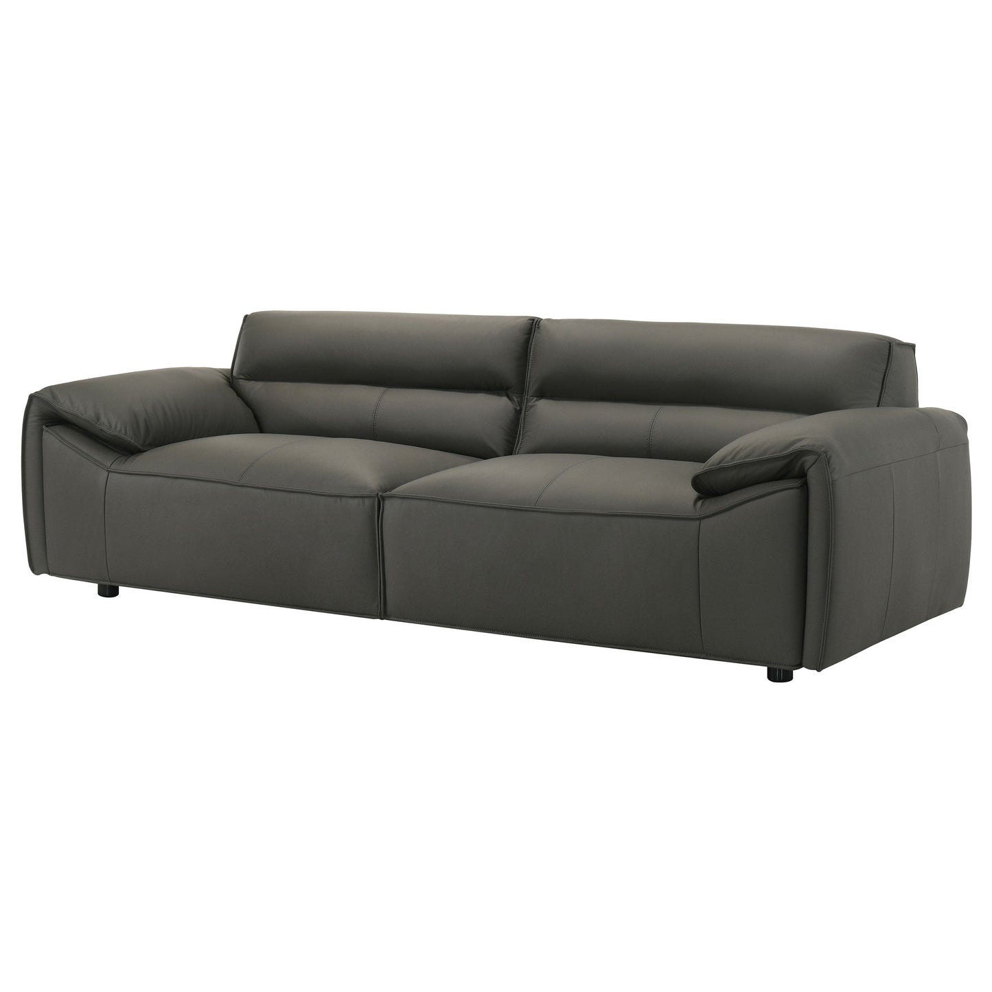 Canapé rembourré en cuir pleine fleur Buxton Graphite