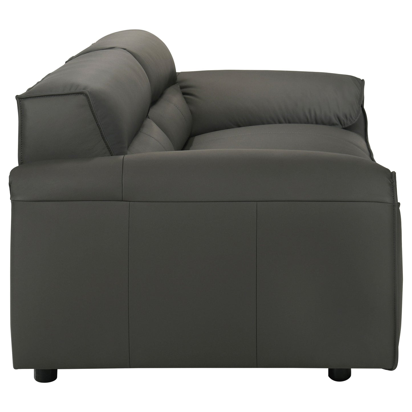 Canapé rembourré en cuir pleine fleur Buxton Graphite