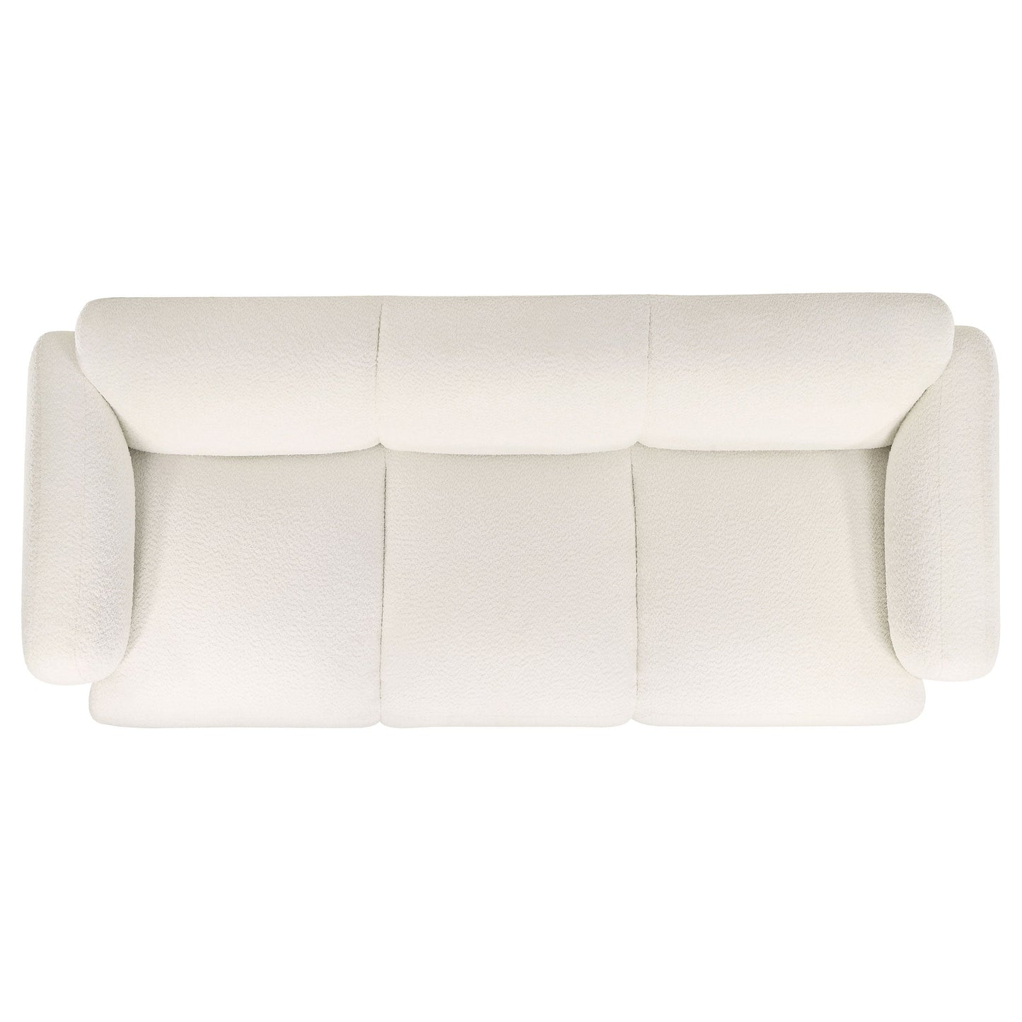 Canapé à accoudoirs ronds rembourré en tissu Dorset blanc