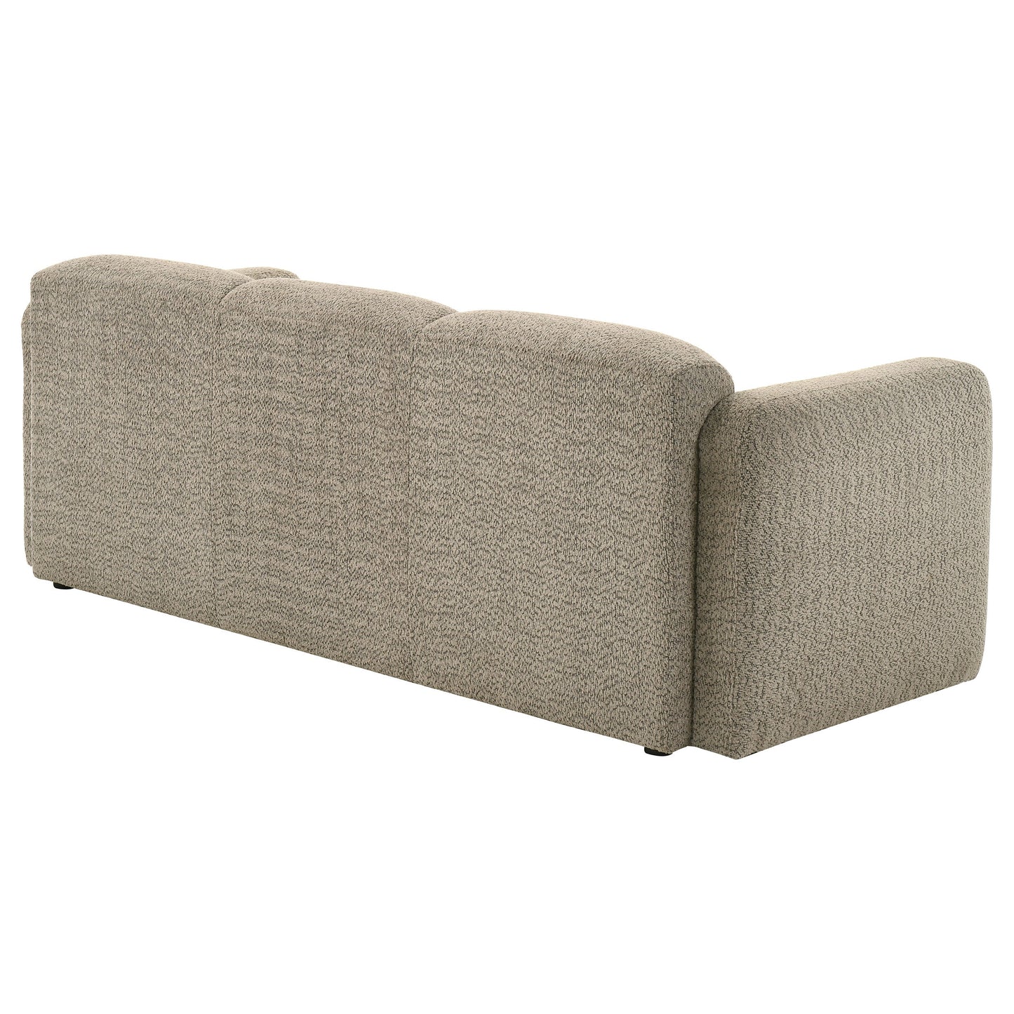 Canapé à accoudoirs ronds rembourré en tissu Dorset marron