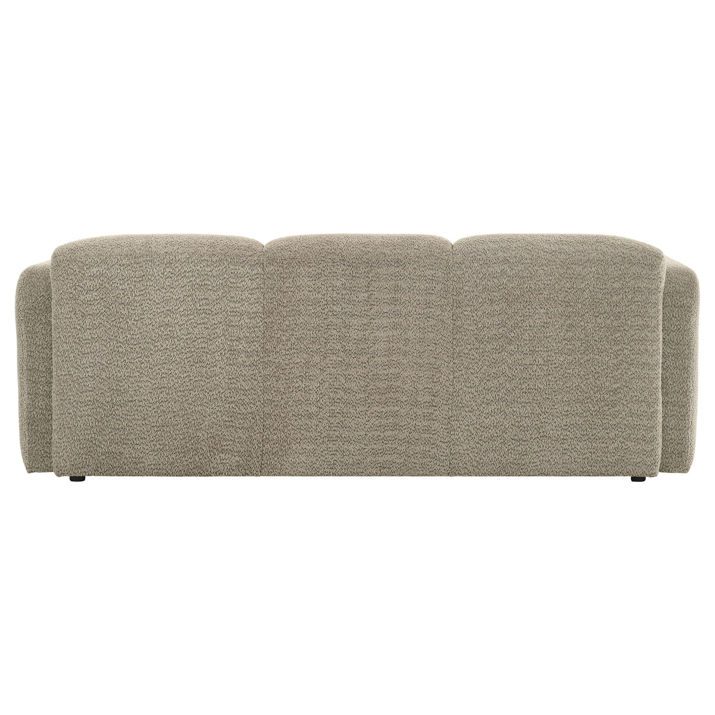 Canapé à accoudoirs ronds rembourré en tissu Dorset marron