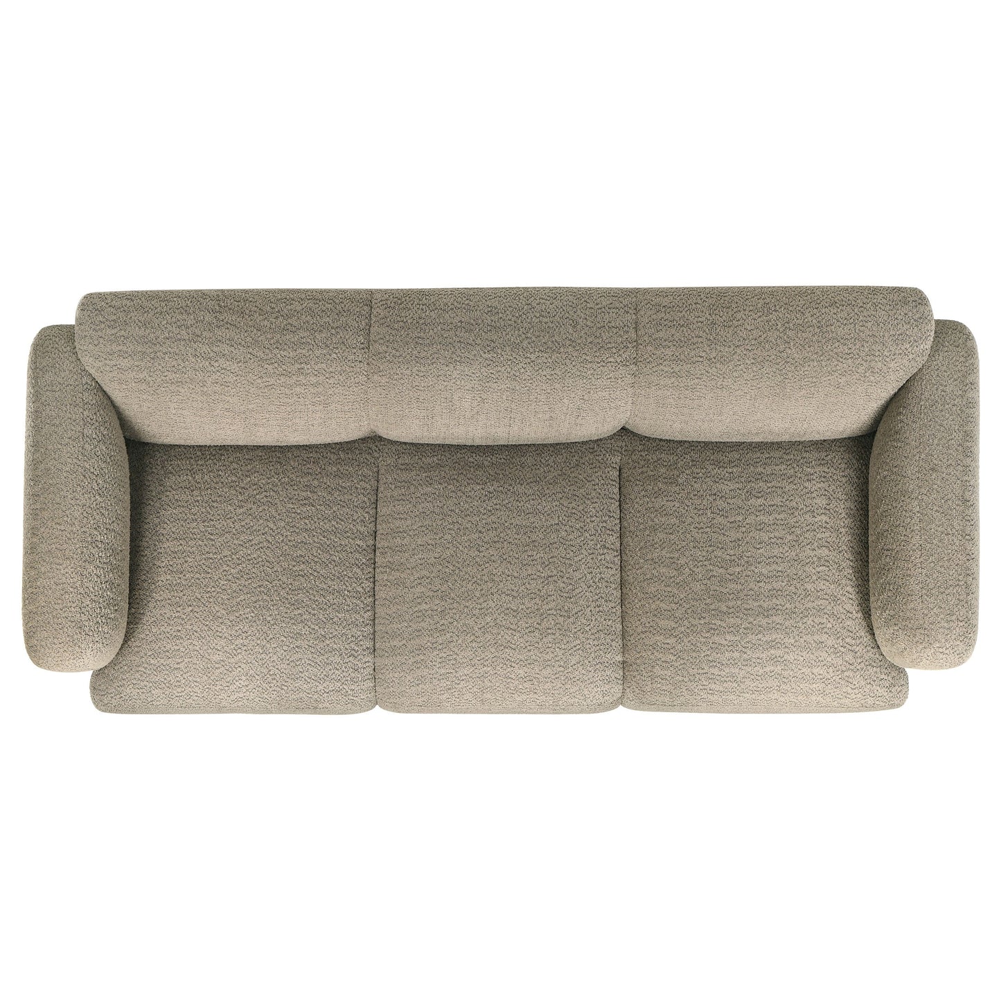 Canapé à accoudoirs ronds rembourré en tissu Dorset marron