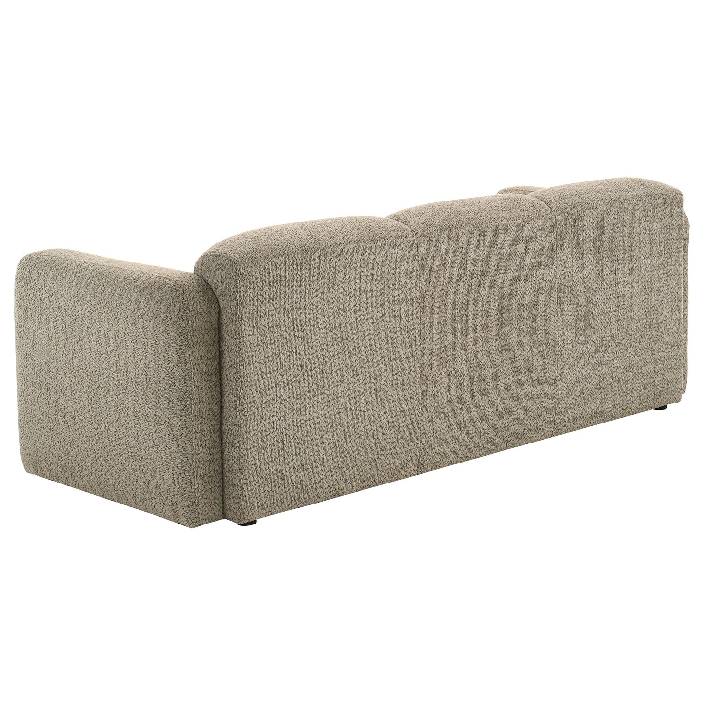 Canapé à accoudoirs ronds rembourré en tissu Dorset marron