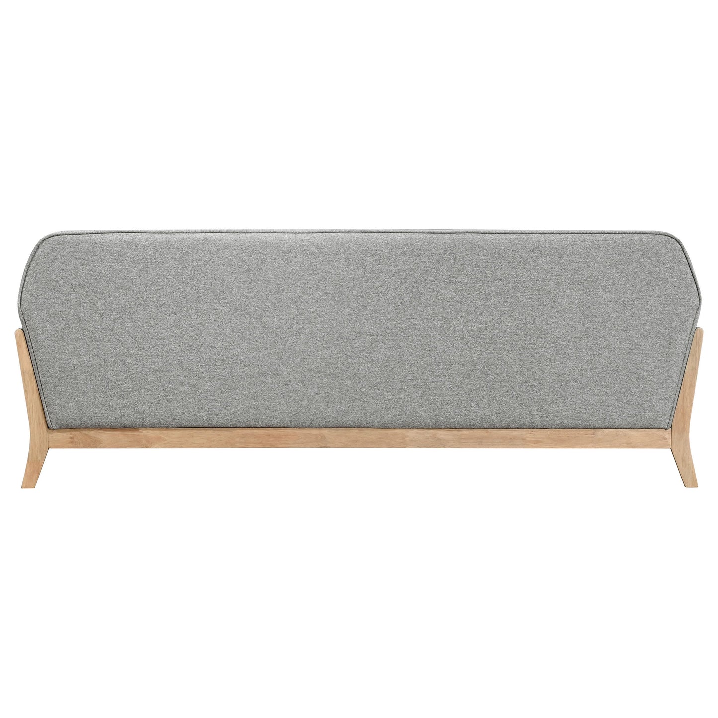 Canapé à accoudoirs évasés rembourré en tissu Vaughn, gris