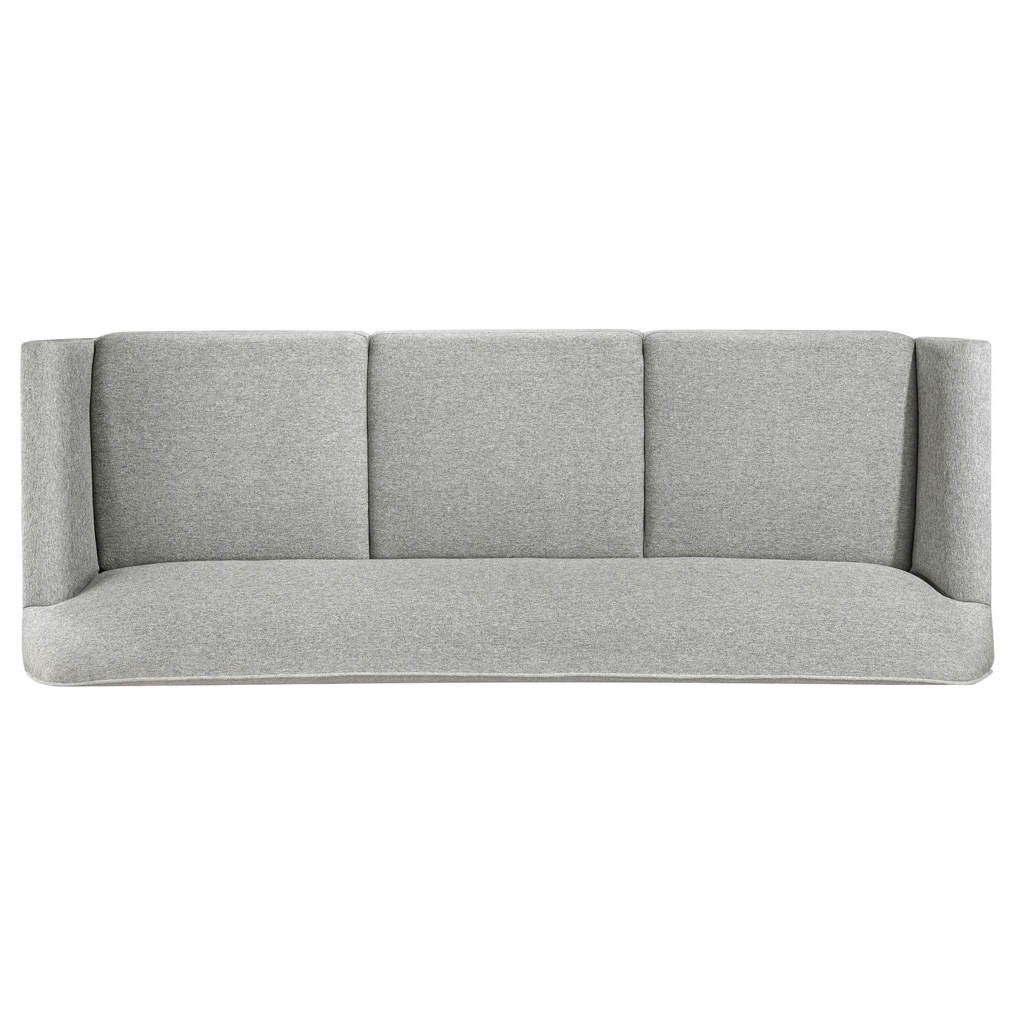 Canapé à accoudoirs évasés rembourré en tissu Vaughn, gris