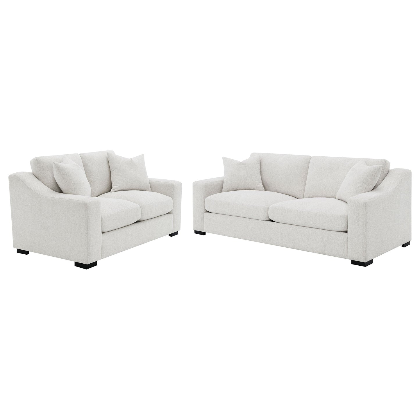 Ensemble de canapés Ashlyn 2 pièces avec accoudoirs droits, couleur sable