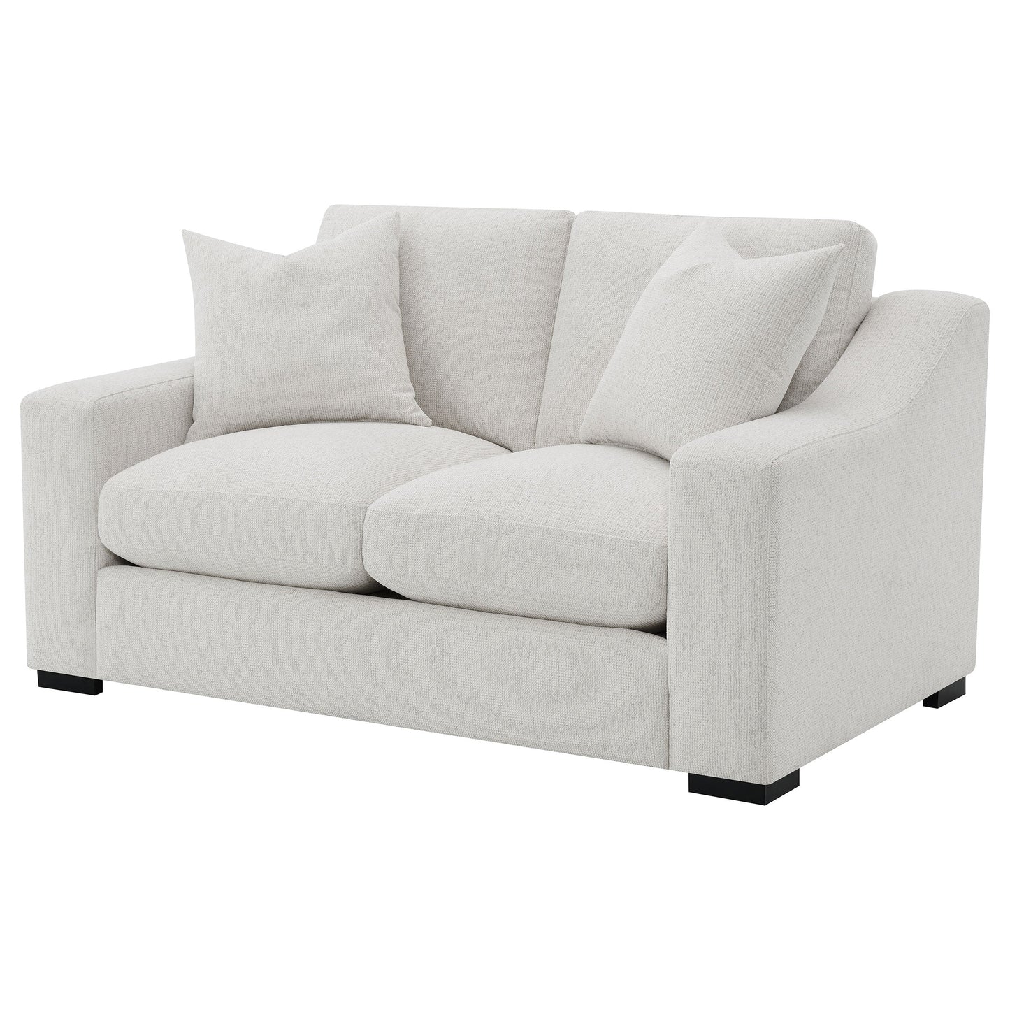 Causeuse à accoudoirs coulissants rembourrée en tissu Ashlyn sable