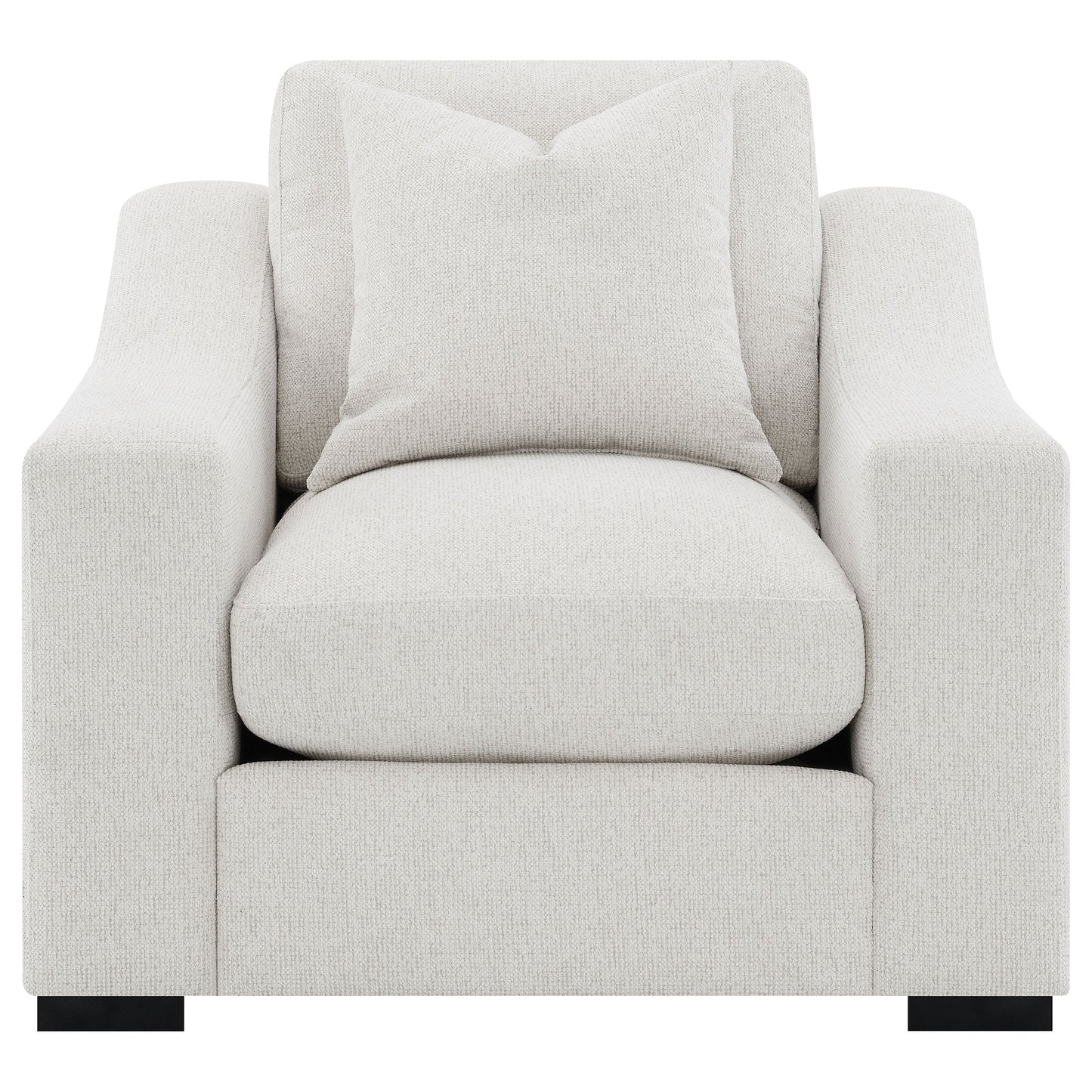 Fauteuil d'appoint rembourré en tissu Ashlyn, couleur sable