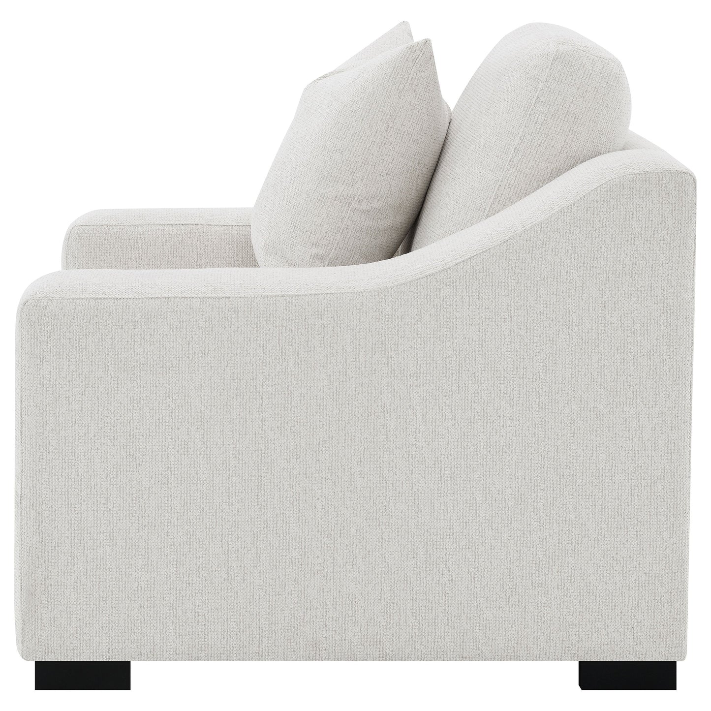 Fauteuil d'appoint rembourré en tissu Ashlyn, couleur sable