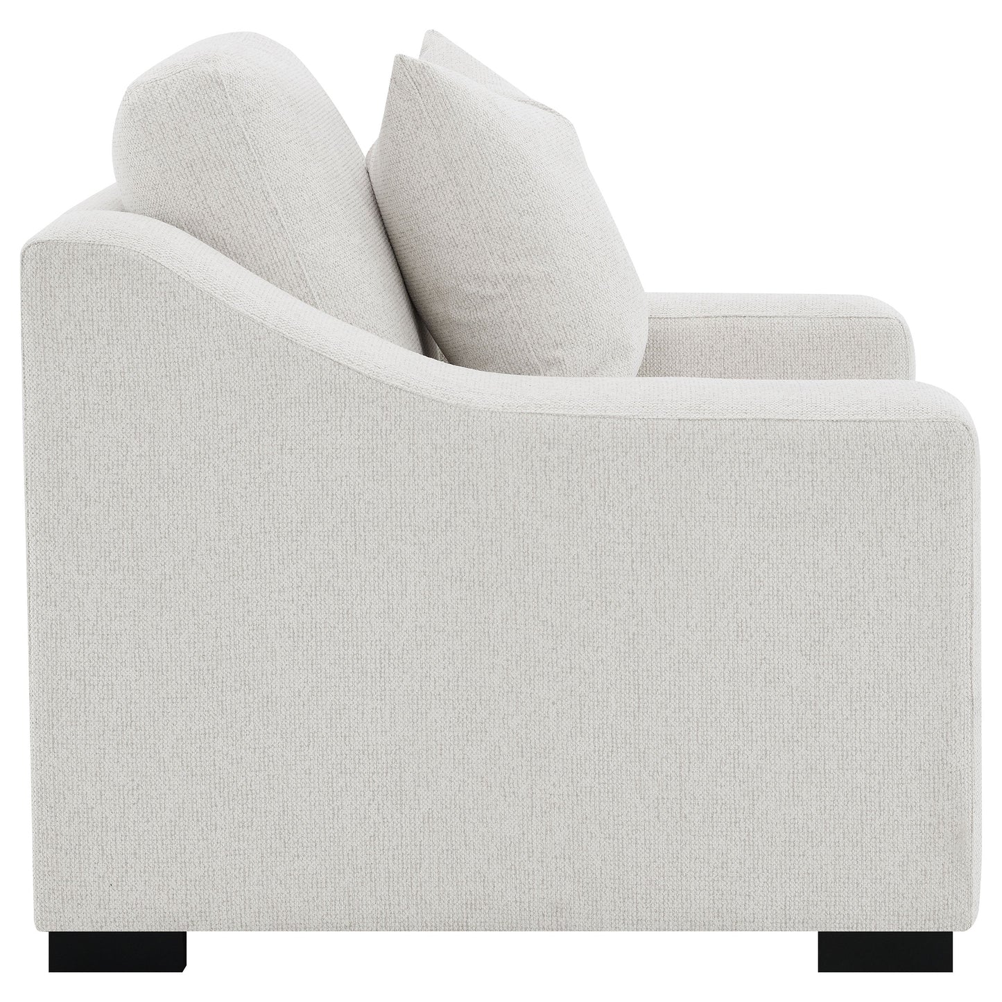 Fauteuil d'appoint rembourré en tissu Ashlyn, couleur sable