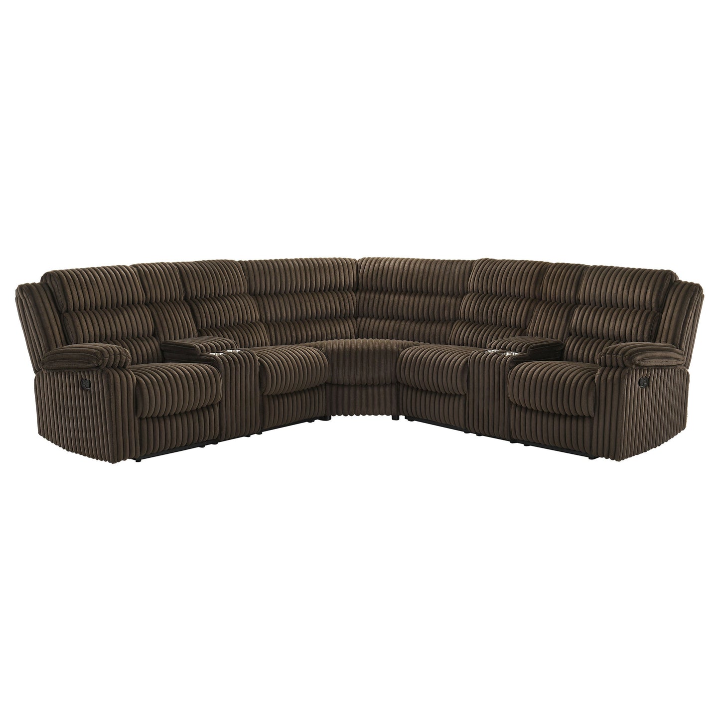Canapé sectionnel inclinable rembourré Atkinson Chocolat