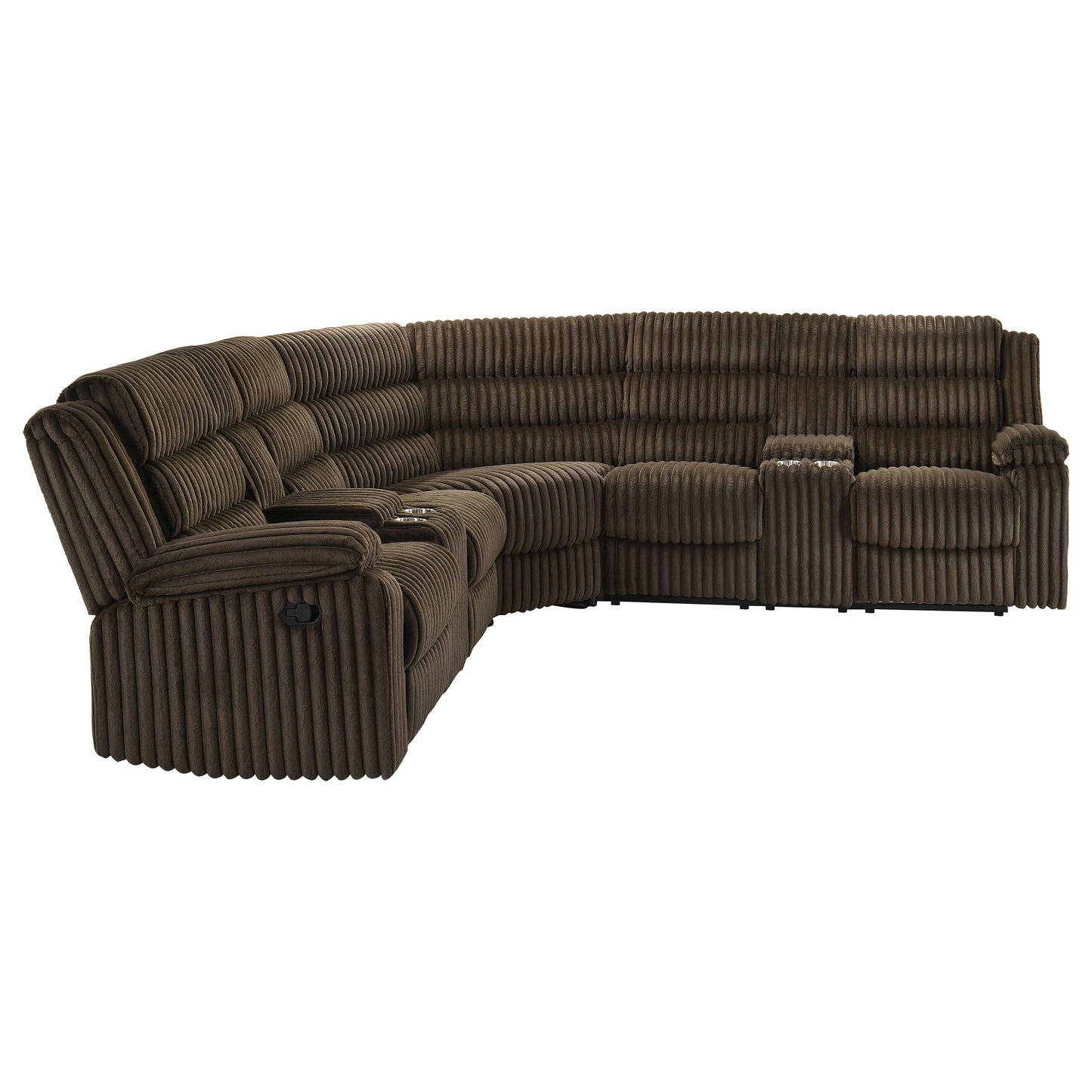 Canapé sectionnel inclinable rembourré Atkinson Chocolat