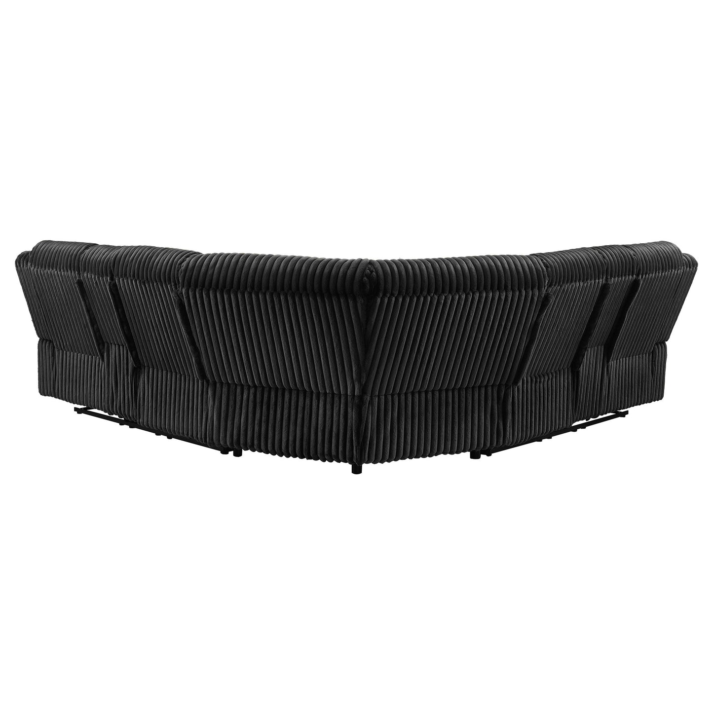 Canapé sectionnel inclinable rembourré Atkinson noir