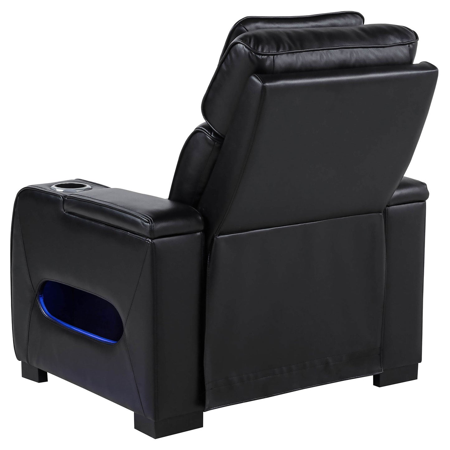 Fauteuil inclinable à LED double alimentation en similicuir Zuma noir