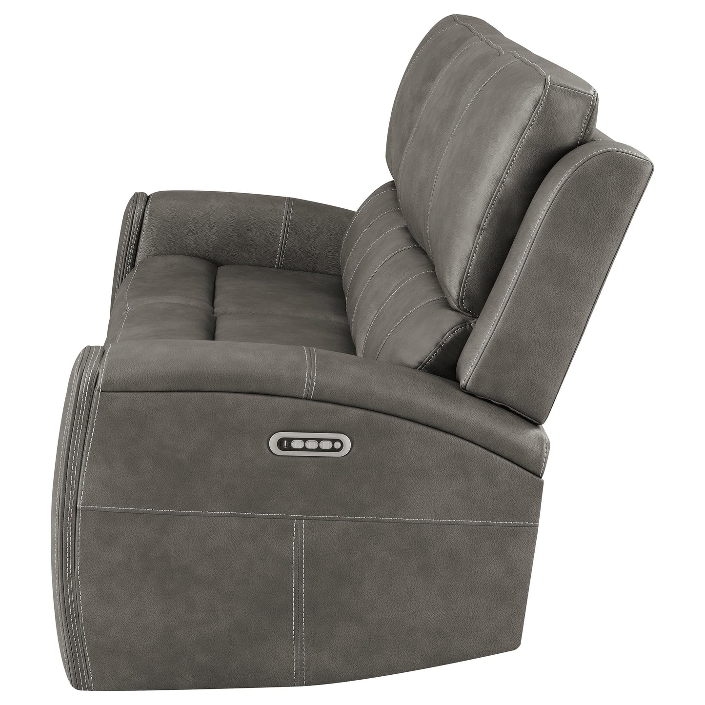 Canapé inclinable électrique triple Brickston, anthracite