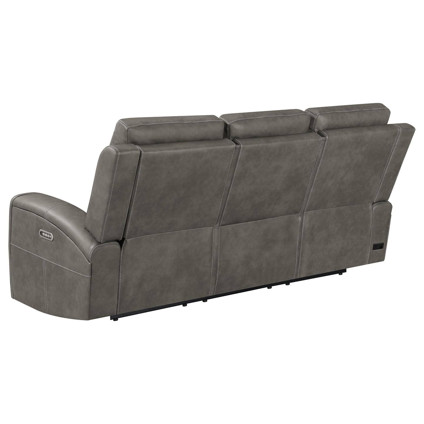 Canapé inclinable électrique triple Brickston, anthracite