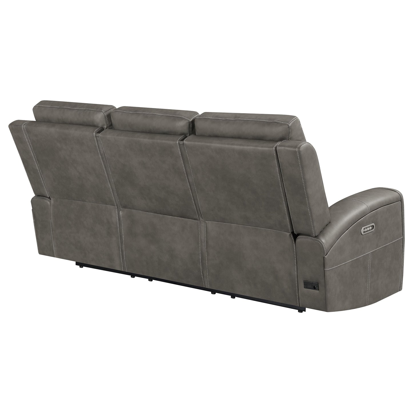 Canapé inclinable électrique triple Brickston, anthracite