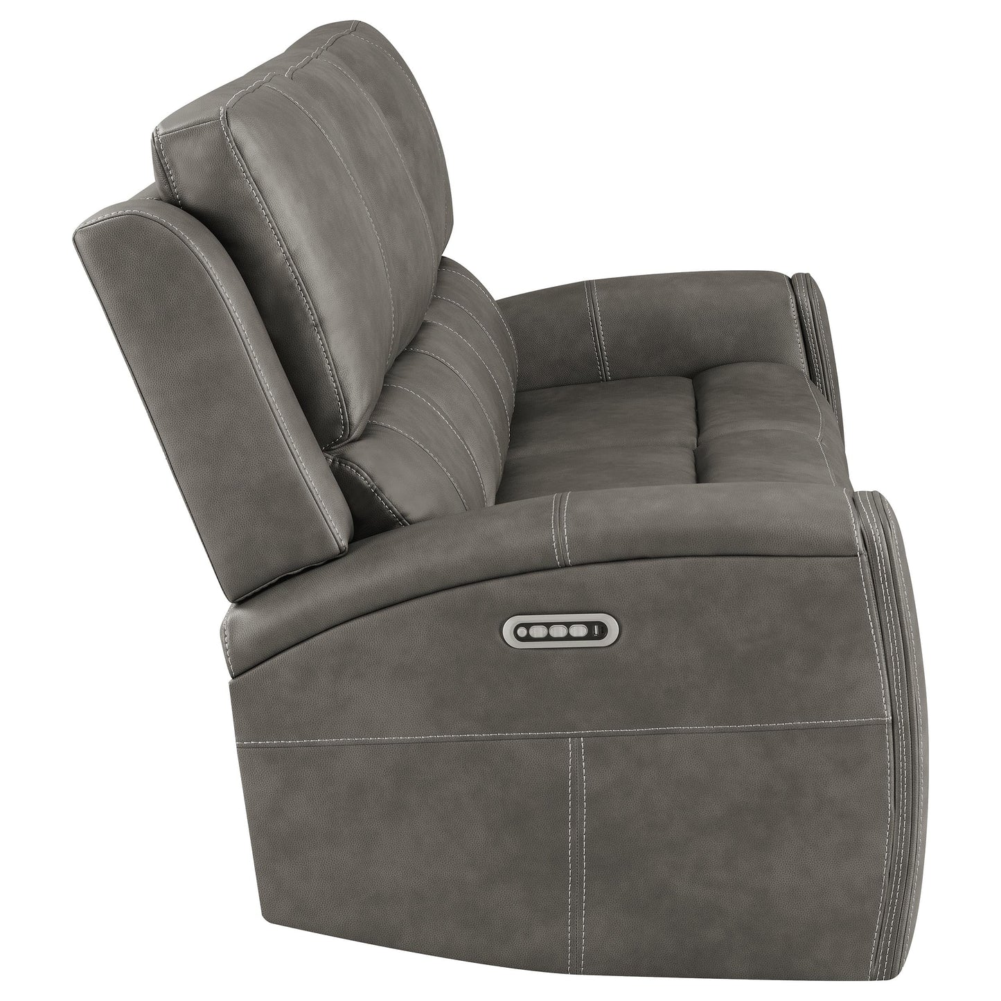 Canapé inclinable électrique triple Brickston, anthracite