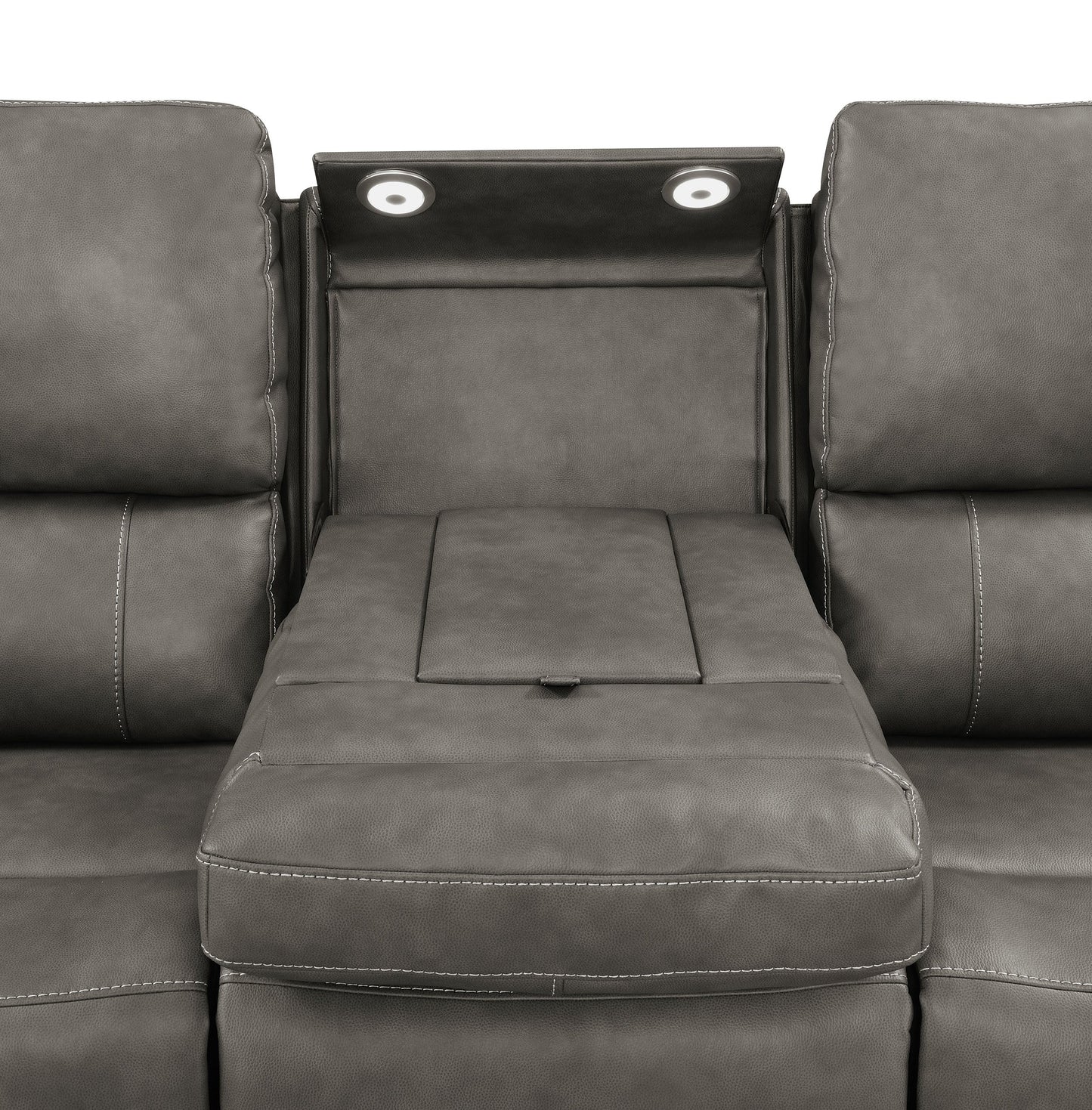 Canapé inclinable électrique triple Brickston, anthracite