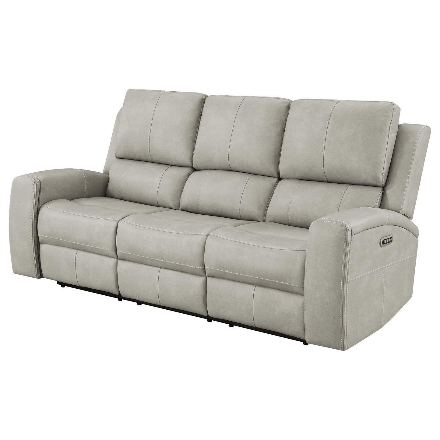 Canapé inclinable triple électrique Brickston gris