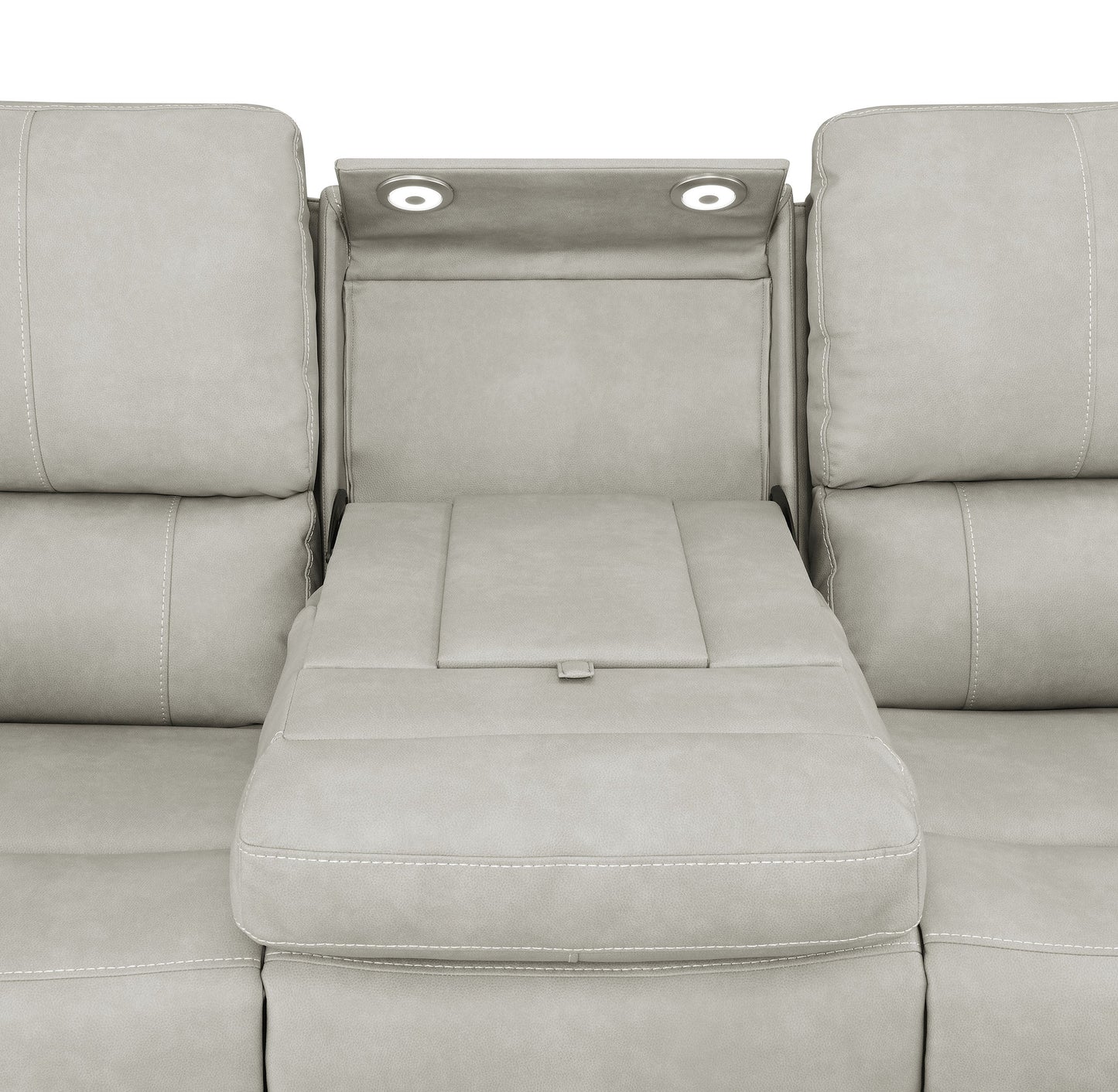 Canapé inclinable triple électrique Brickston gris