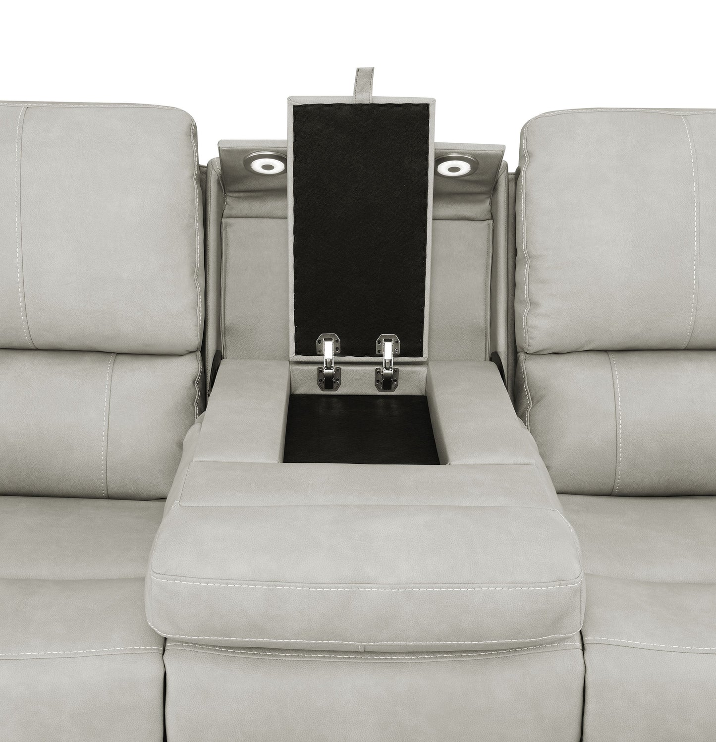 Canapé inclinable triple électrique Brickston gris
