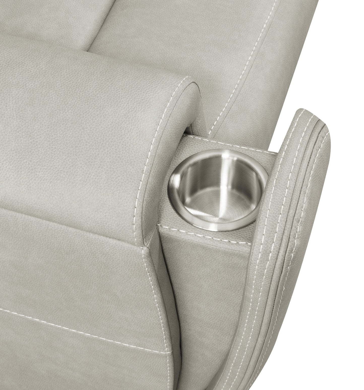 Canapé inclinable triple électrique Brickston gris