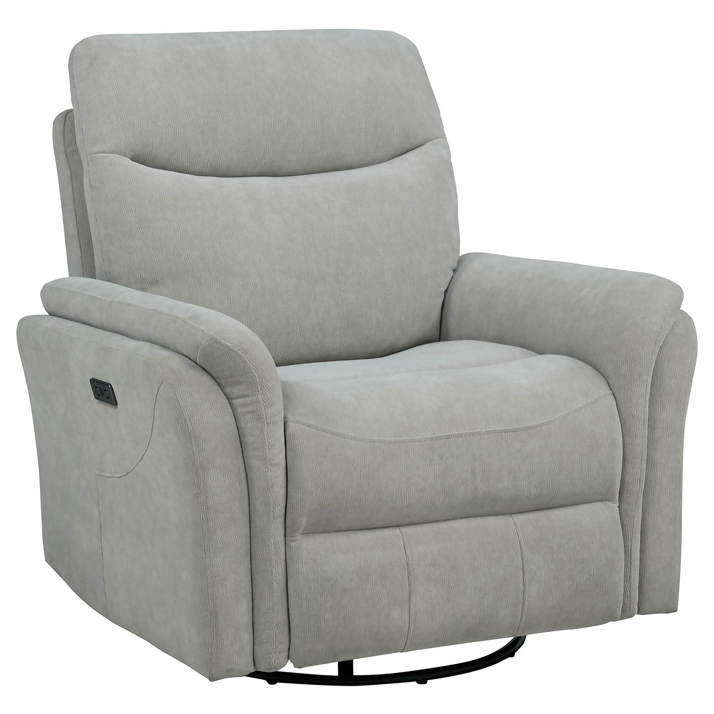 Fauteuil inclinable pivotant électrique rembourré Adler Ivoire