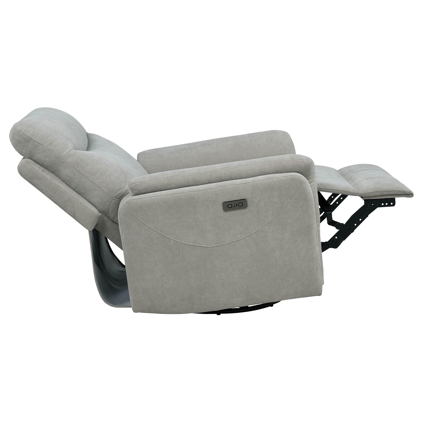 Fauteuil inclinable pivotant électrique rembourré Adler Ivoire
