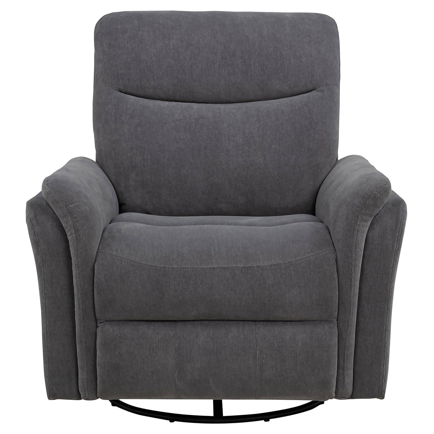 Fauteuil inclinable pivotant et électrique rembourré Adler, gris anthracite