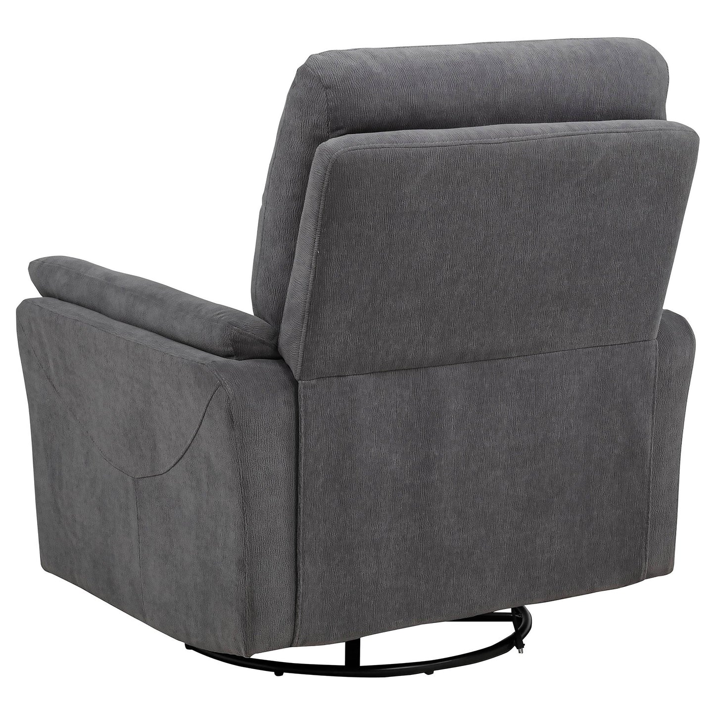Fauteuil inclinable pivotant et électrique rembourré Adler, gris anthracite