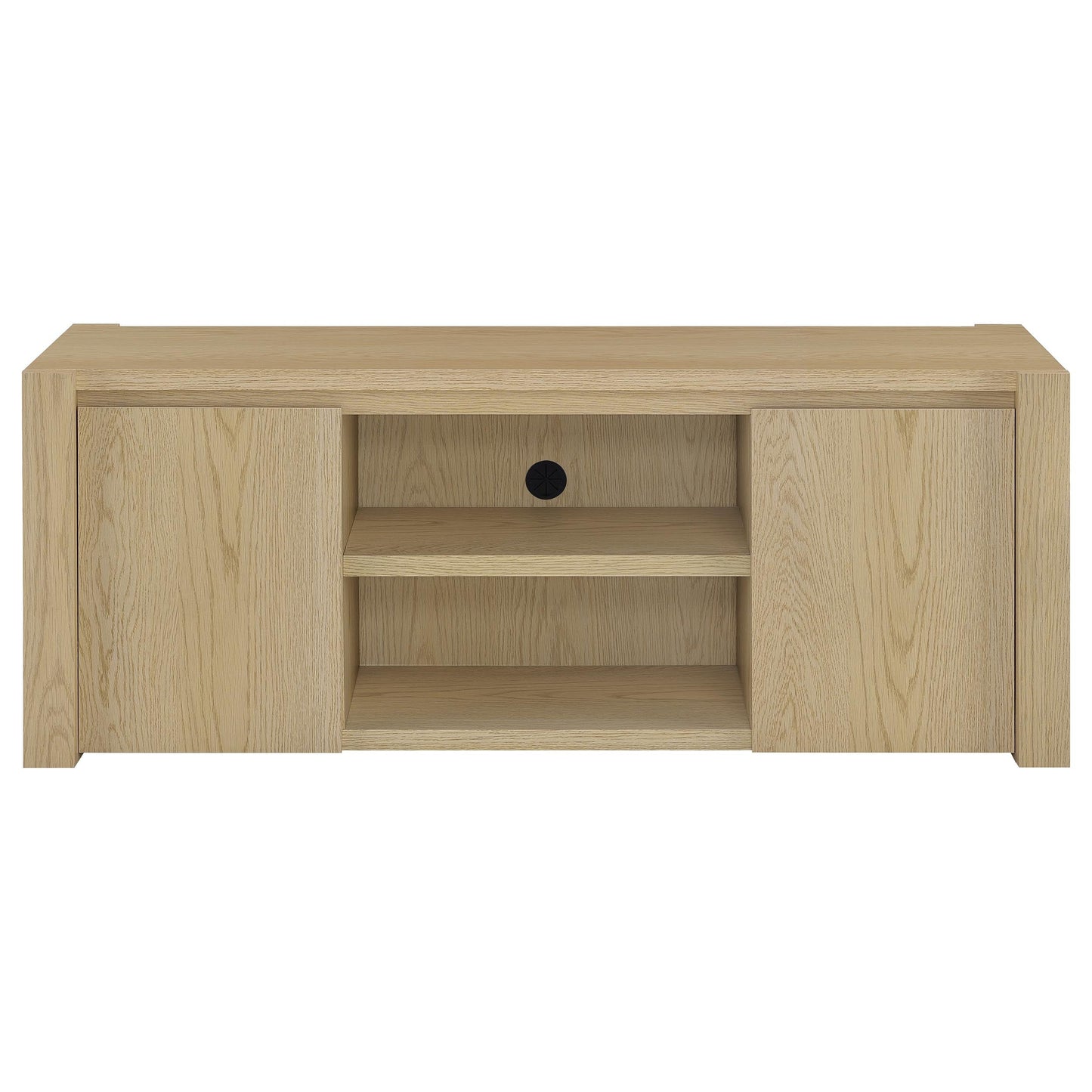 Meuble TV Laurelton 60 pouces à 2 portes, console multimédia, chêne clair