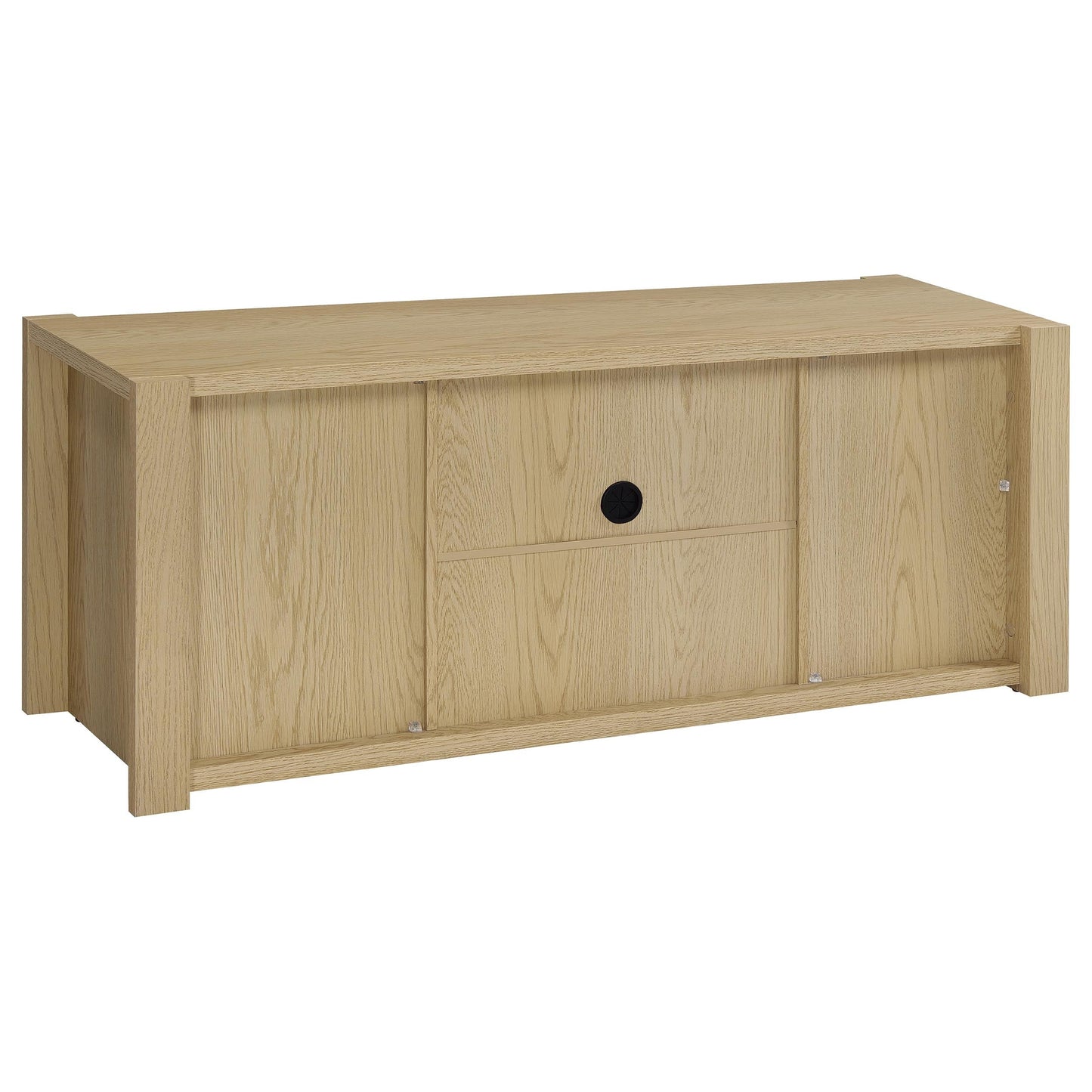 Meuble TV Laurelton 60 pouces à 2 portes, console multimédia, chêne clair