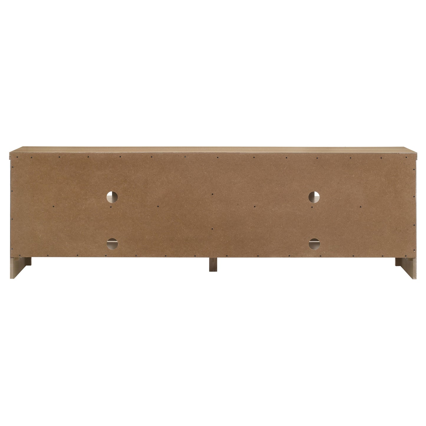 Meuble TV 4 portes Brenham 79 pouces, console multimédia, chêne clair