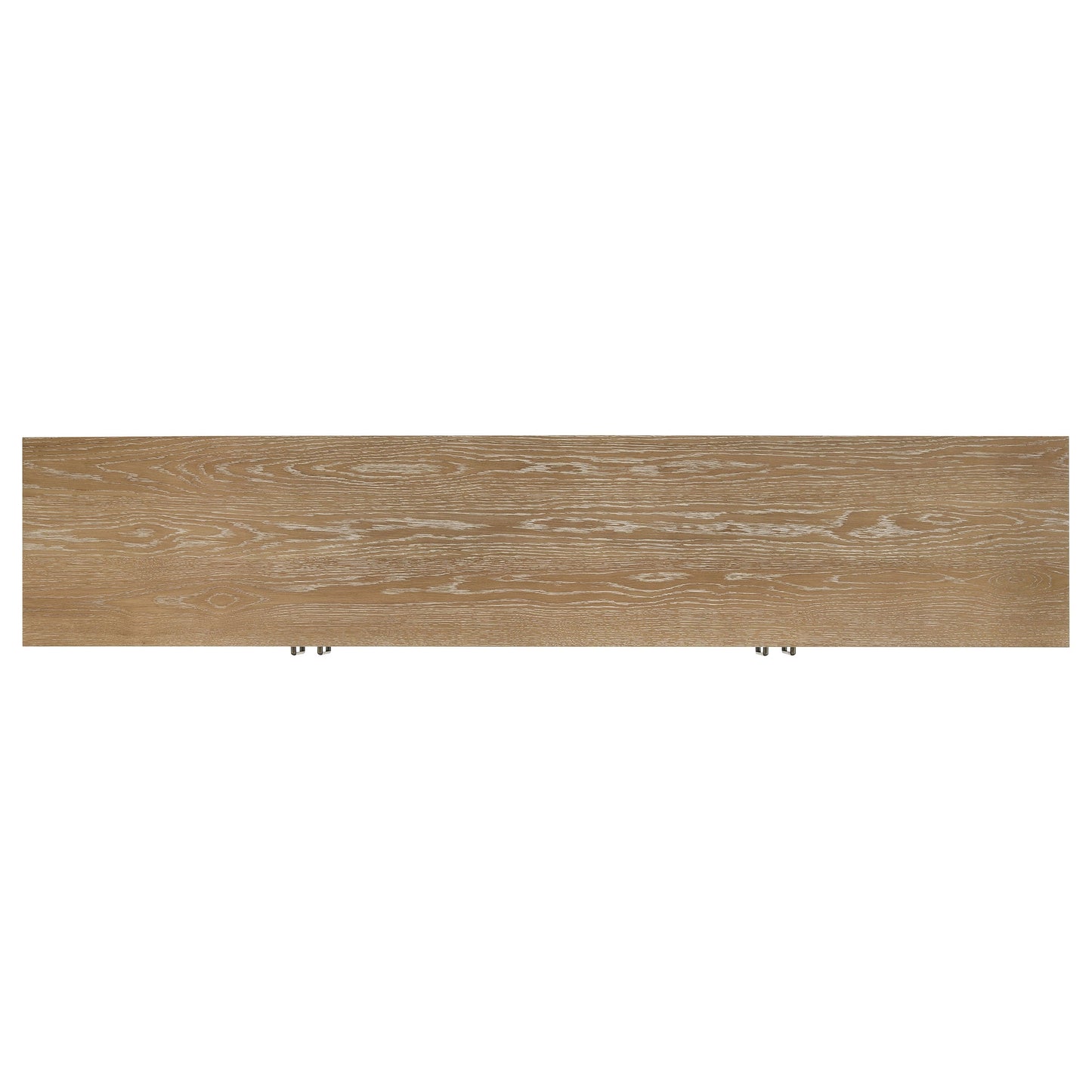 Meuble TV 4 portes Brenham 79 pouces, console multimédia, chêne clair