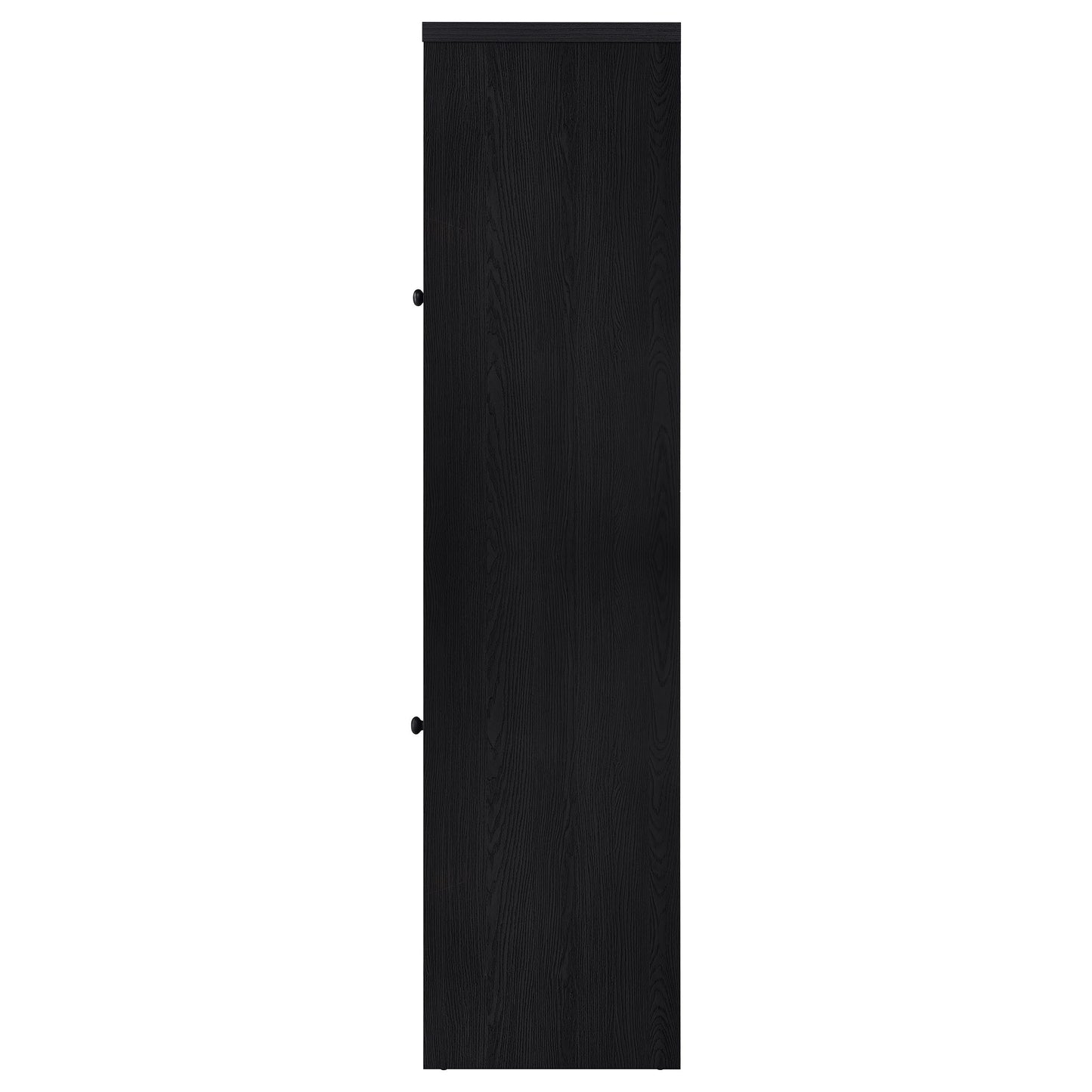 Meuble de rangement multimédia Denison 67 pouces à 2 portes, noir