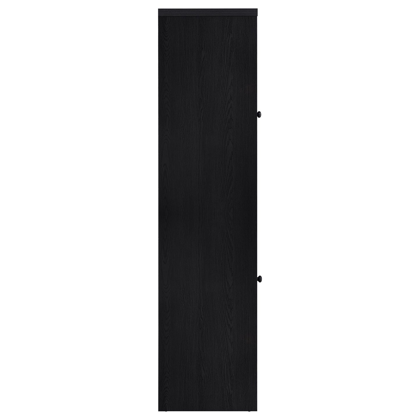 Meuble de rangement multimédia Denison 67 pouces à 2 portes, noir