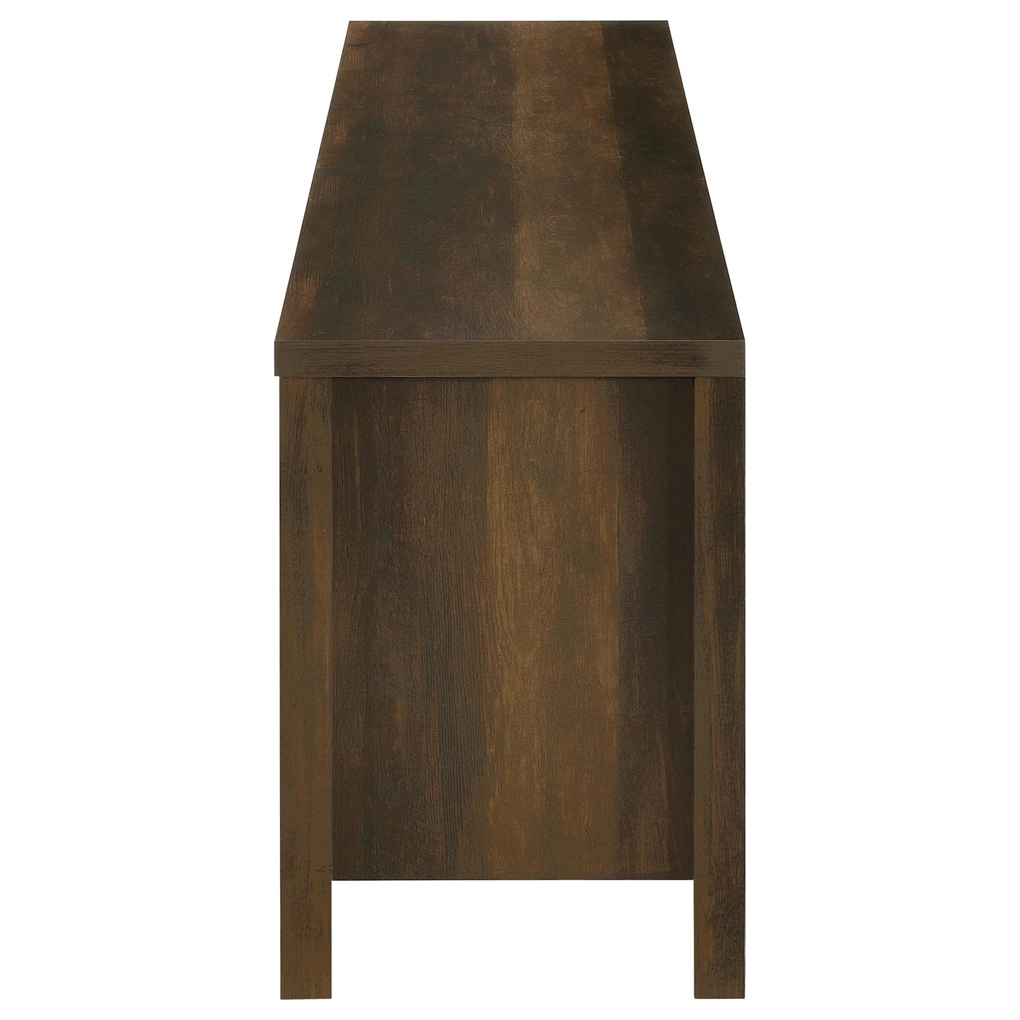 Meuble TV Carey 79 pouces avec cheminée et console multimédia en pin foncé