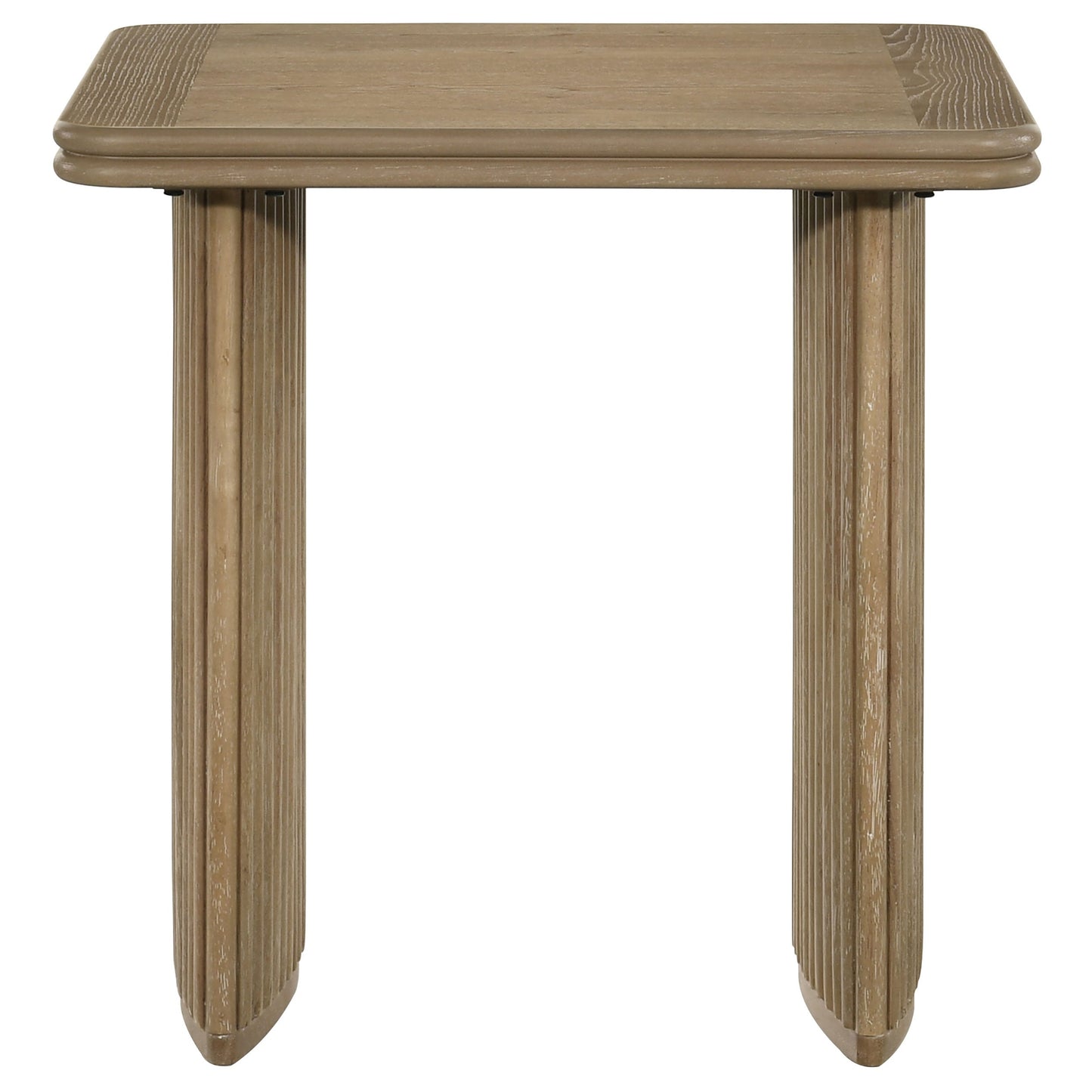 Table d'appoint carrée en bois Adina, marron clair vieilli