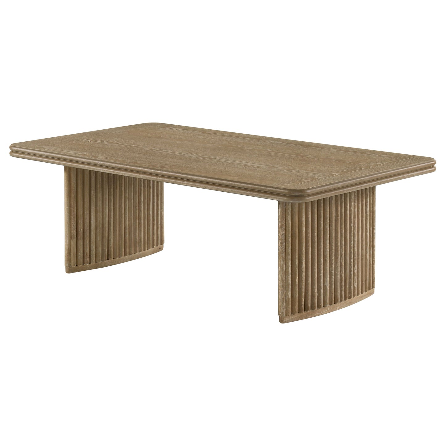 Table basse rectangulaire en bois Adina, marron clair vieilli