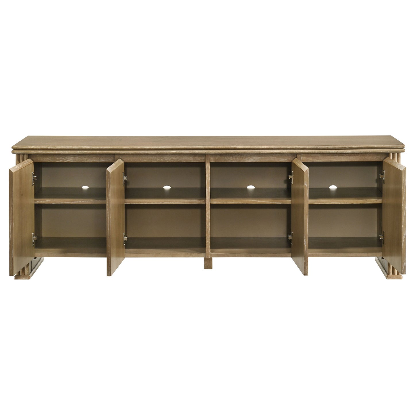 Meuble TV Adina 70 pouces, console multimédia, marron clair vieilli
