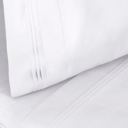 Parure de draps en coton égyptien de qualité supérieure 1000 fils au pouce carré, à poches profondes et à motif uni