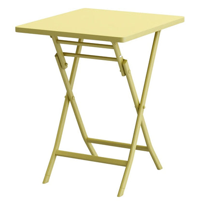Ensemble bistro minimaliste de patio 3 pièces avec table carrée pliable et chaises - 3 pièces