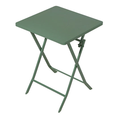 Ensemble bistro minimaliste de patio 3 pièces avec table carrée pliable et chaises - 3 pièces