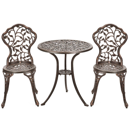 Ensemble de bistrot d'extérieur 3 pièces, ensemble de meubles de patio, ensemble table et chaises